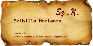 Szibilla Marianna névjegykártya